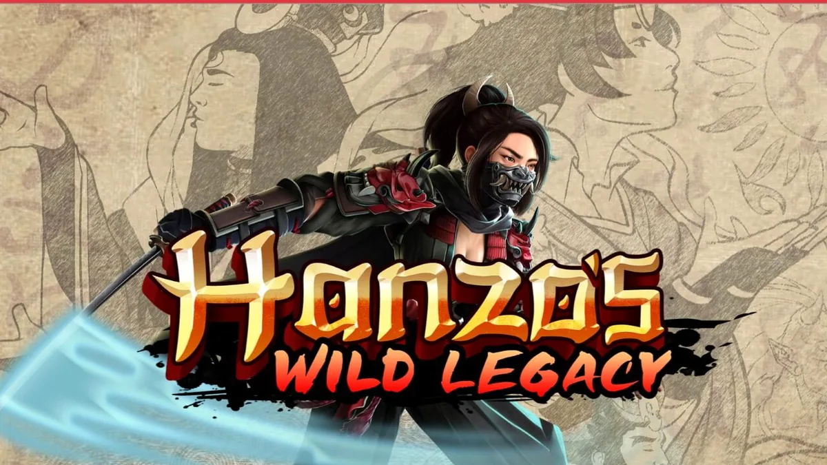 Cena de jogo do slot Hanzo's Wild Legacy com a ninja em destaque